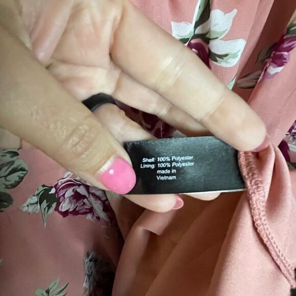 D14 Lane Bryant Size 12 Lined Floral Tiered Dress Elastic Neck and Waist - Picture 4 of 6